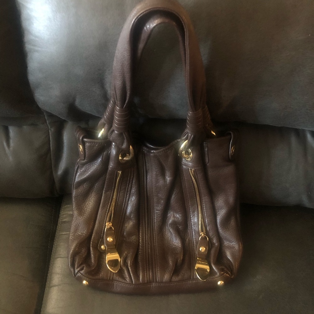 B Makowski Leather Shoulder Bag